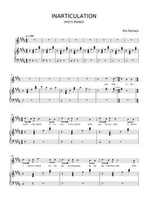Inarticulation – rio romeo Sheet Music for Piano, Vocals (Solo ...