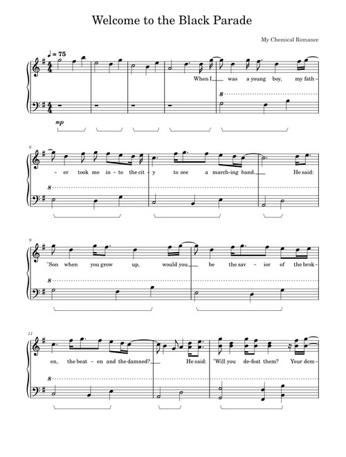Welcome to the Black Parade - My Chemical Romance