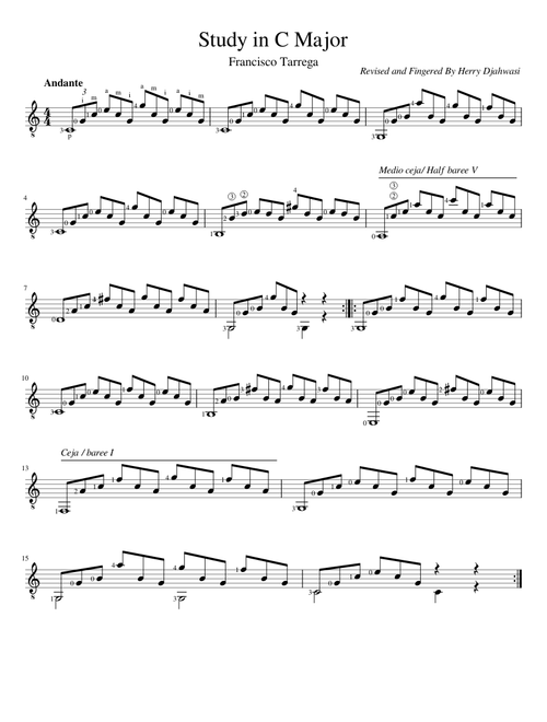 Study in C Major tarrega
