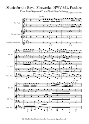 Firework Trumpet Music for the royal fireworks - Georg Friedrich Händel Sheet Music for ...