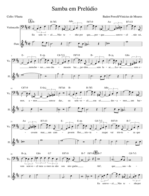 Samba em Prelúdio - Cello e Flauta