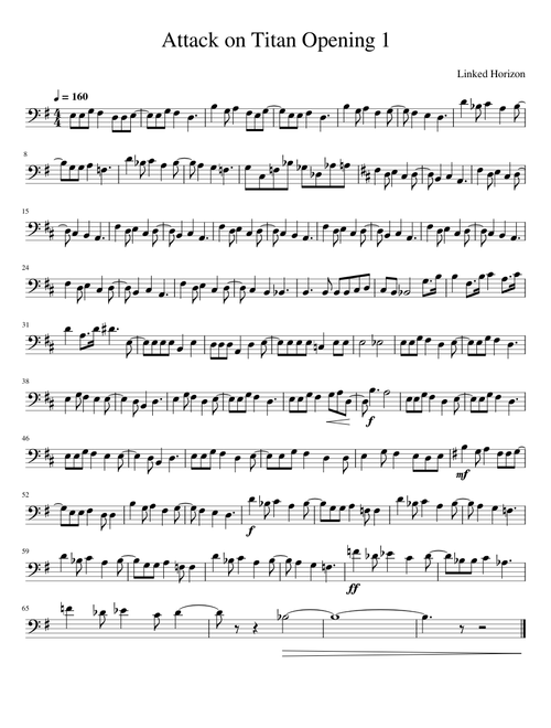 Guren no Yumiya - Attack on Titan Opening 1 for Cello