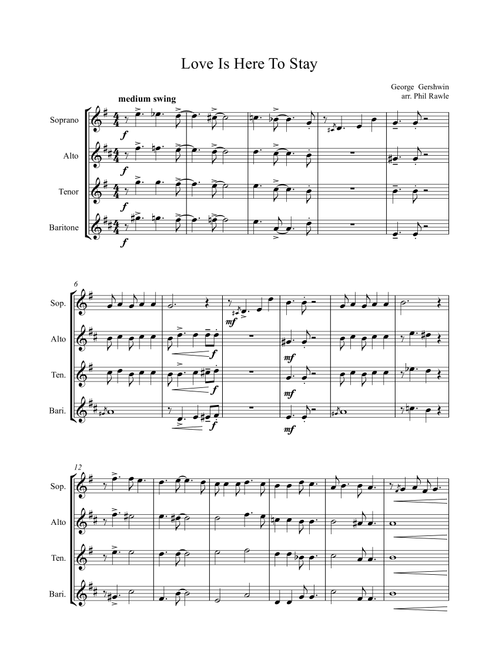 Love Is Here To Stay from GOLDWYN FOLLIES from AN AMERICAN IN PARIS (Arr. Phil Rawle) - George Gershwin, Ira Gershwin (Woodwind Ensemble)