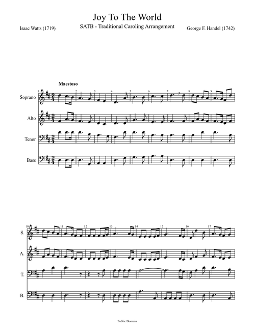Joy to the World (SATB)