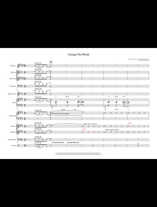 Change The World (Arr. Daryl McKenzie) - Eric Clapton (Large Ensemble)
