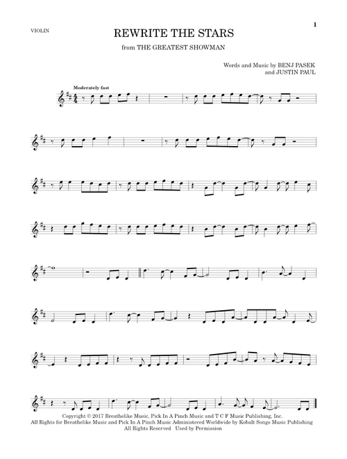 Rewrite The Stars (from The Greatest Showman) - Benj Pasek, Justin Paul (Violin Solo)