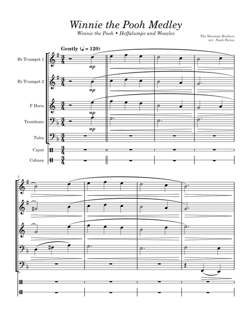 Winnie the Pooh Medley - Brass Quintet