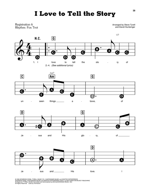 I Love To Tell The Story (Arr. Steve Tyrell) - Andy Griffith (E-Z Play Today)