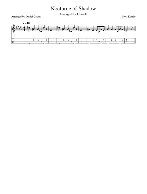 Nocturne of Shadow - Ukulele