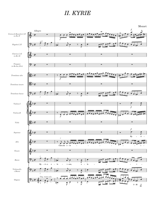 Requiem in D Minor, K.626 - II. Kyrie - Wolfgang Amadeus Mozart