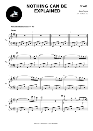 Bleach - Nothing can be explained – Shirō Sagisu Sheet Music for