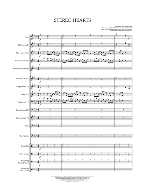 Stereo Hearts (Arr. William W Woodworth IV) - Gym Class Heroes Featuring Adam Levine (Marching Band)