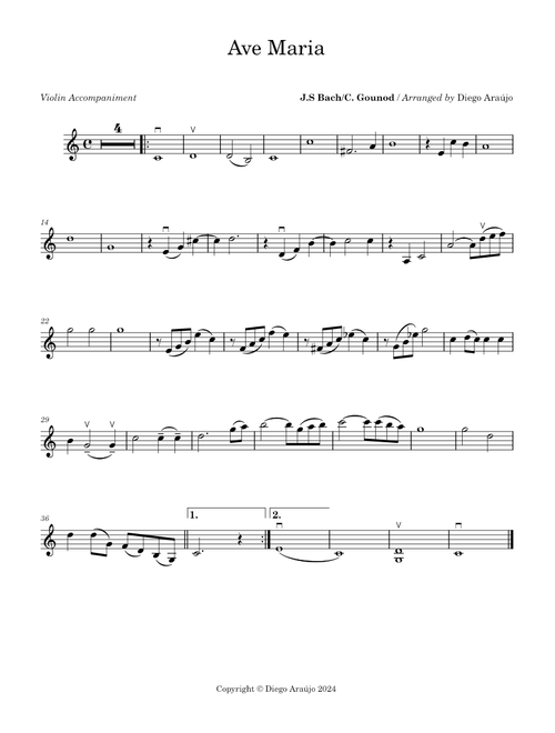 Ave Maria - J.S Bach/C. Gounod / Arranged by Diego Araújo