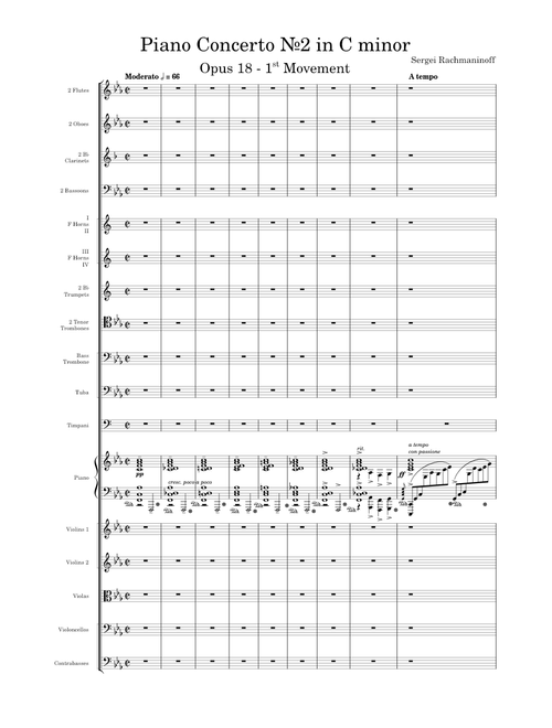 Piano Concerto №2 in C minor Opus 18, Rachmaninoff, 1st Movement - Moderato