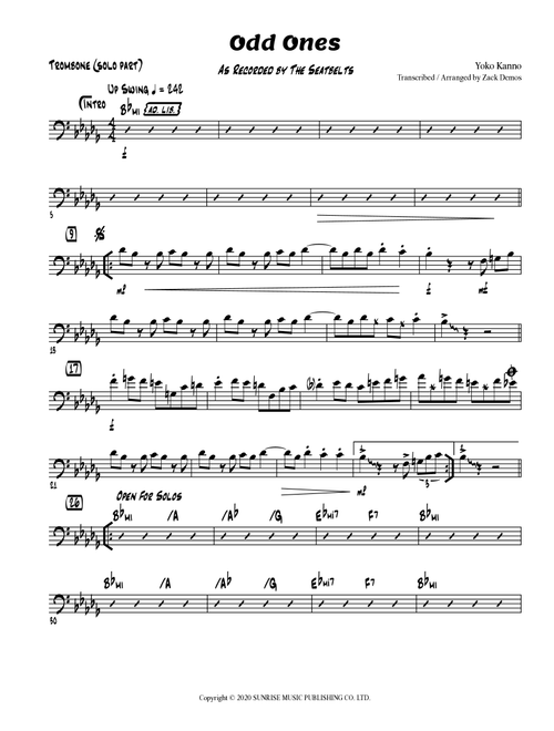 Odd Ones (Arr. Zack Demos) - Yoko Kanno (Trombone Solo)