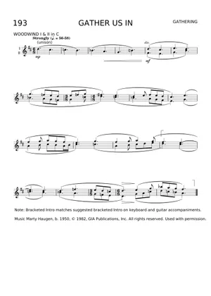 Gather Us In Gather us in Sheet Music with Chords for Piano, Voice (other) (Piano ...
