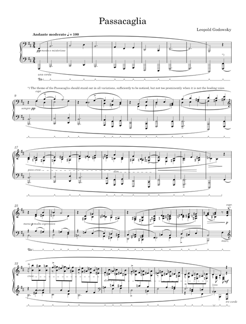 Passacaglia – Leopold Godowsky
