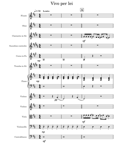 Score Vivo per lei by Filarmonica