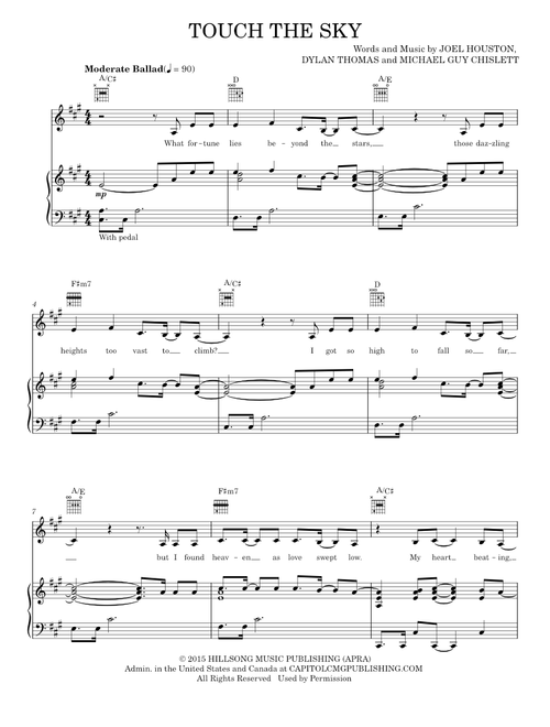 Touch the sky - Hillsong United (Piano-Vocal-Guitar)