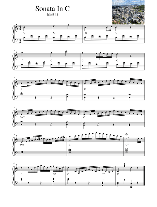 Sonata In C (part 1) From the www.pianoeasy.com.au online program