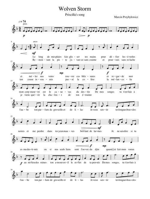 Priscilla's song (french)