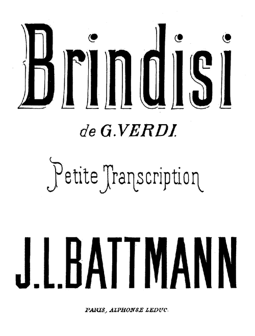 Brindisi - Jacques-Louis Battmann