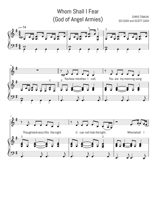 Whom Shall I Fear
(God of Angel Armies)