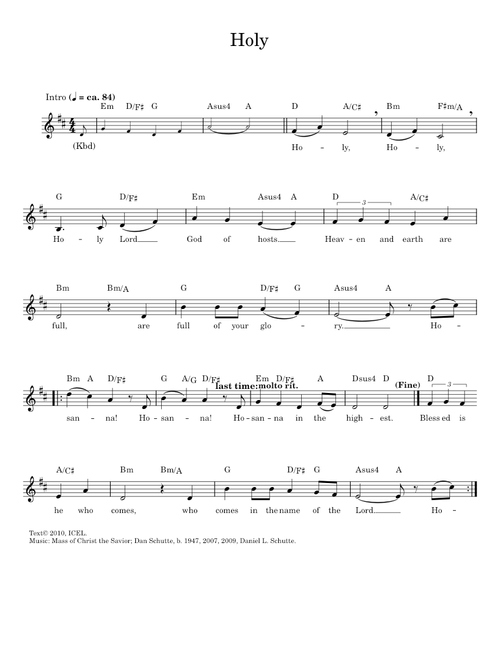 Mass of Christ the Savior - Daniel L. Schutte