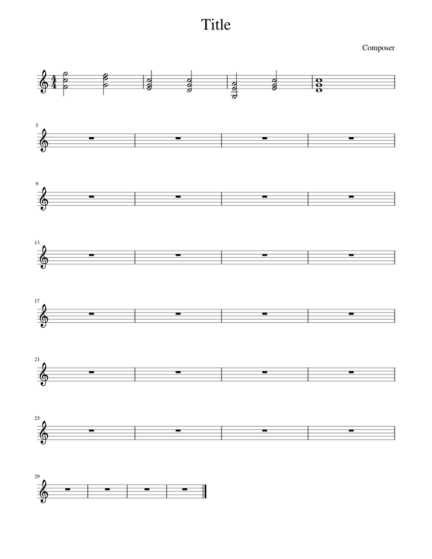 Chord progression Sheet music for Piano (Solo) Easy | Musescore.com