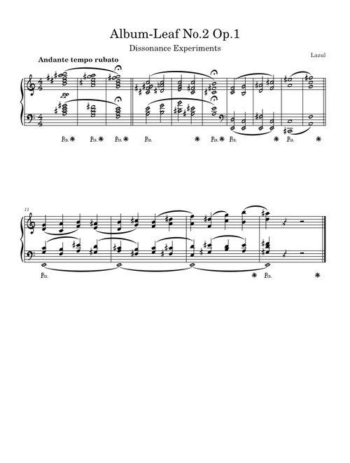 Album-Leaf No.2 Op.1 – Lazul-Lumi