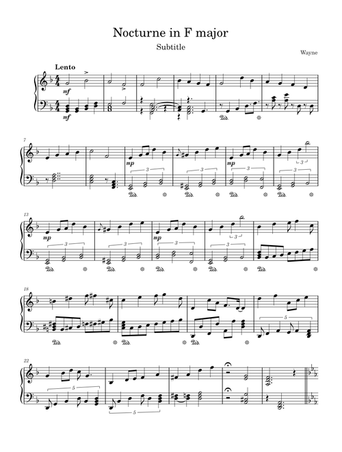 Nocturne in F major opus.6