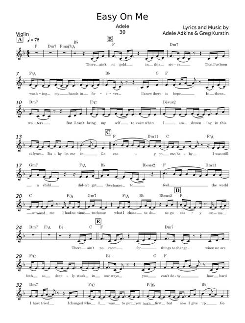 Easy On Me - Adele