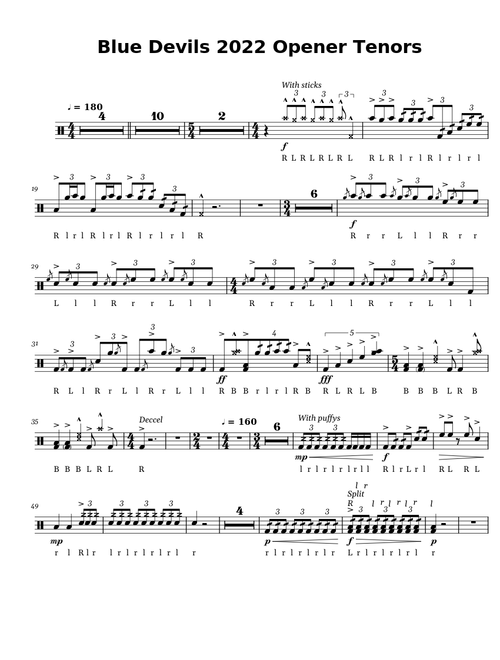 Blue Devils 2022 Opener Tenors