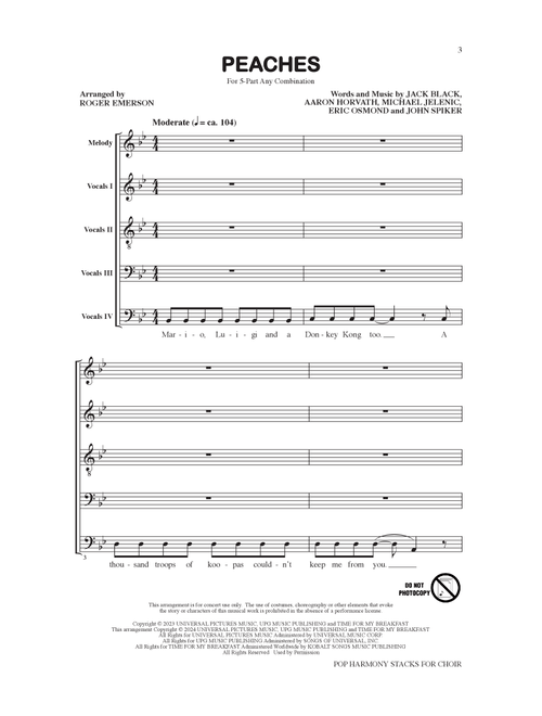Pop Harmony Stacks for Choir (Arr. Roger Emerson) (Choral, Any)