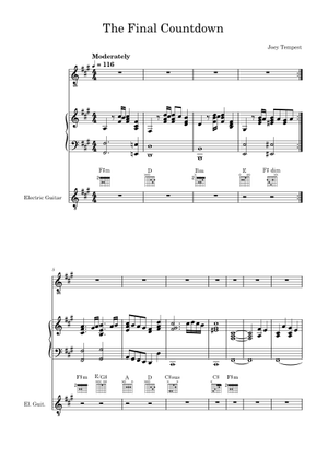 The Final Countdown - Europe Sheet Music and Tab for Guitar (Solo ...