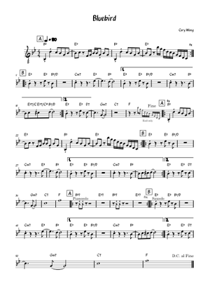 Bluebird – Cory Wong Sheet Music for Euphonium, Tuba, Tambourine, Flute ...