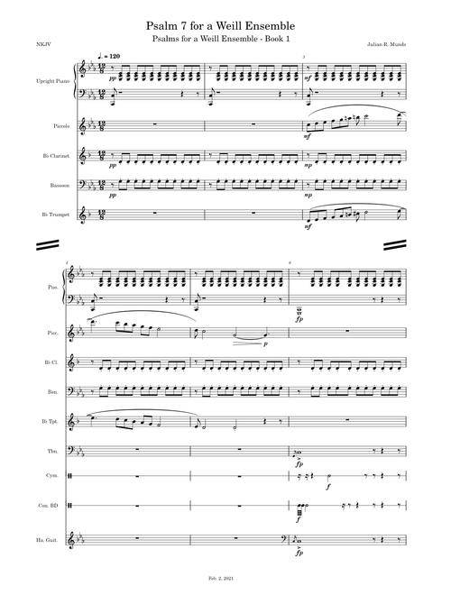 Psalm 7 for a Weill Ensemble - Julian R. Munds