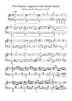 Two Planets Approach the Roche Limit Sheet Music for Piano (Solo