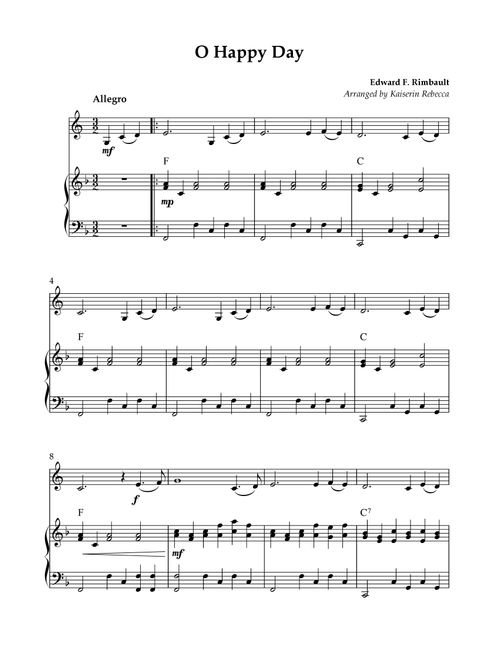O Happy Day (Arr. Kaiserin Rebecca) - Edward F Rimbault (French Horn and Piano)