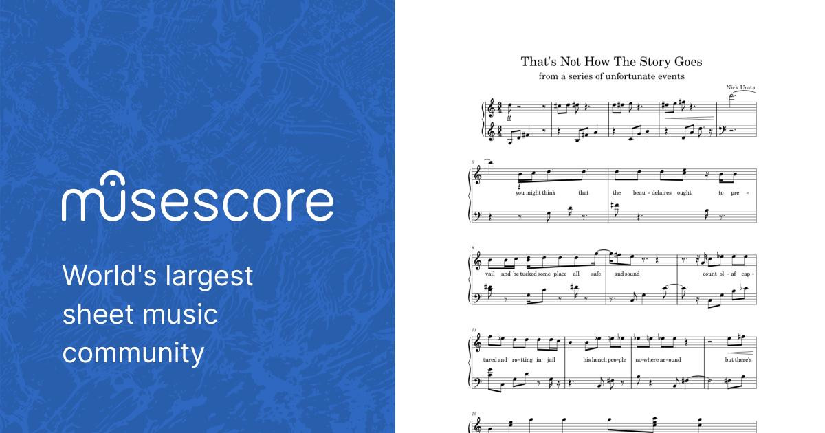 That s not how the story goes sheet music for piano solo musescore