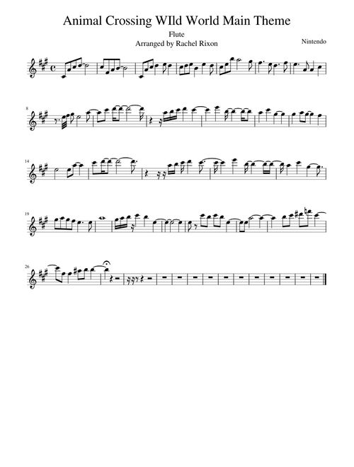 Animal Crossing WIld World Main Theme