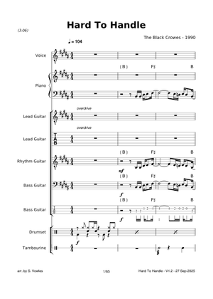 Play Official version of Hard to handle Sheet Music by The Black