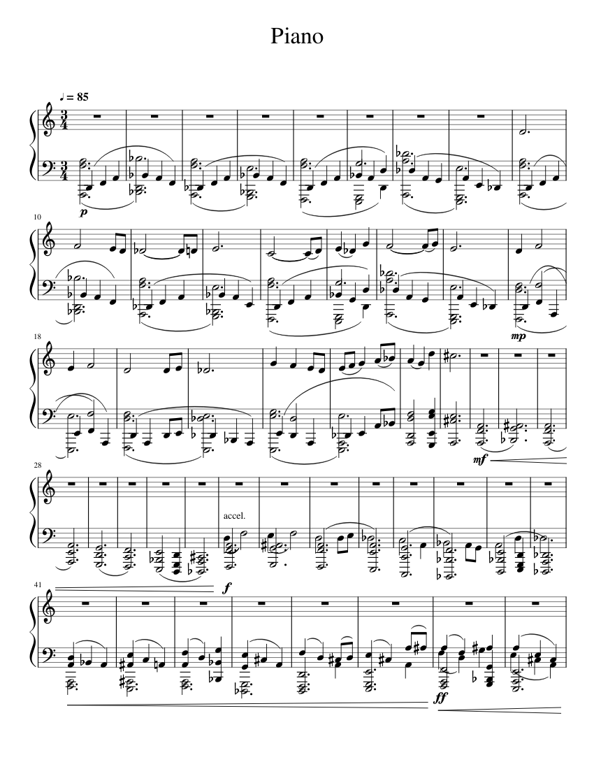 First Piano Piece Sheet Music for Piano (Solo) | MuseScore.com