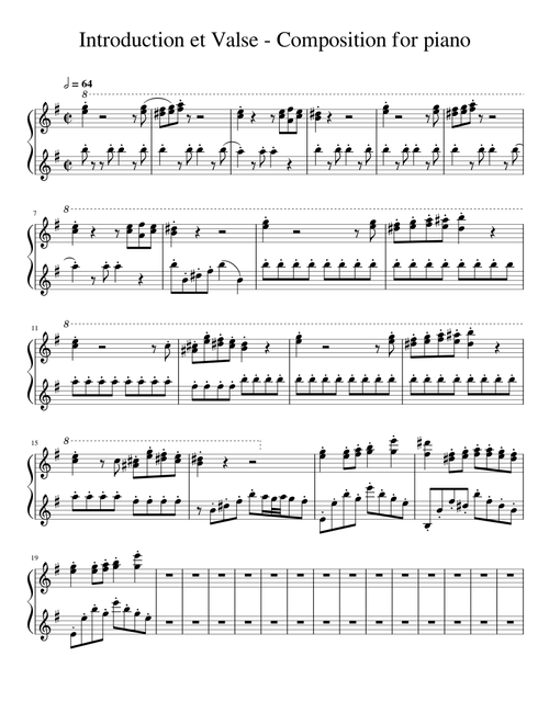 Introduction et Valse - Composition for piano
