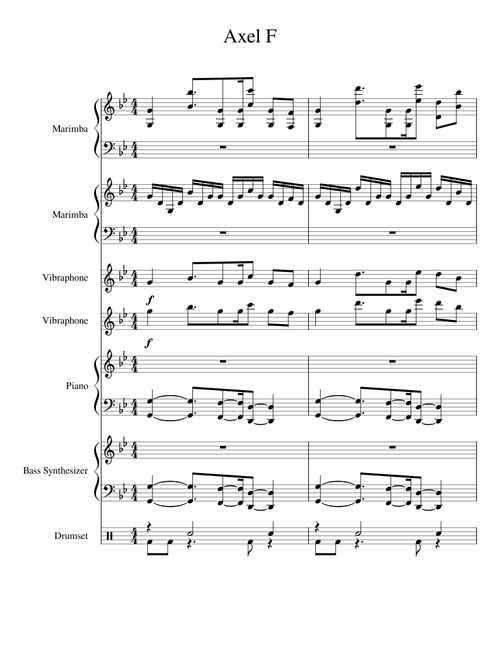 Axel F (Crazy Frog) For Front Ensemble