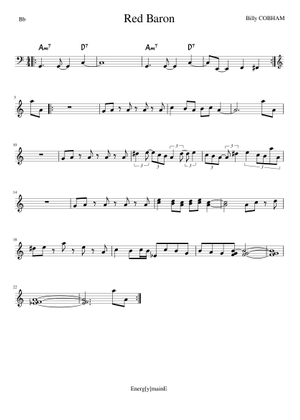 Red Baron Eb instruments Sheet Music with Chords for Piano (Solo
