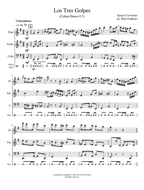 Los Tres Golpes (Arr. Rick Faulkner) - Israel Lopez "Cachao" (Small Ensemble)
