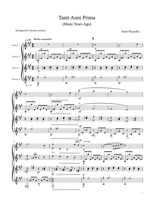Tanti anni prima – Astor Piazzolla