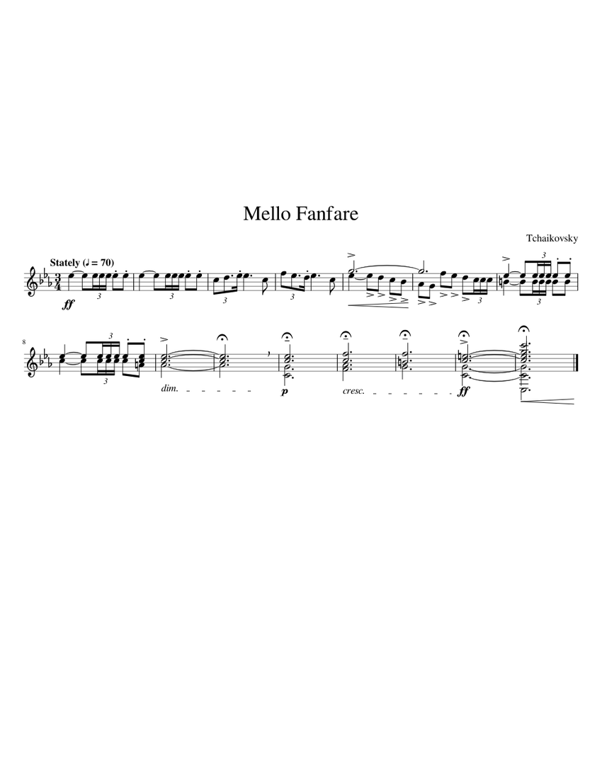 Mello Fanfare Sheet music for Mellophone (Solo)