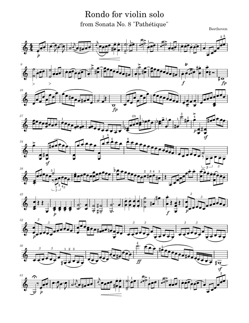Piano Sonata No.8, Op.13 – Ludwig van Beethoven Sheet music
